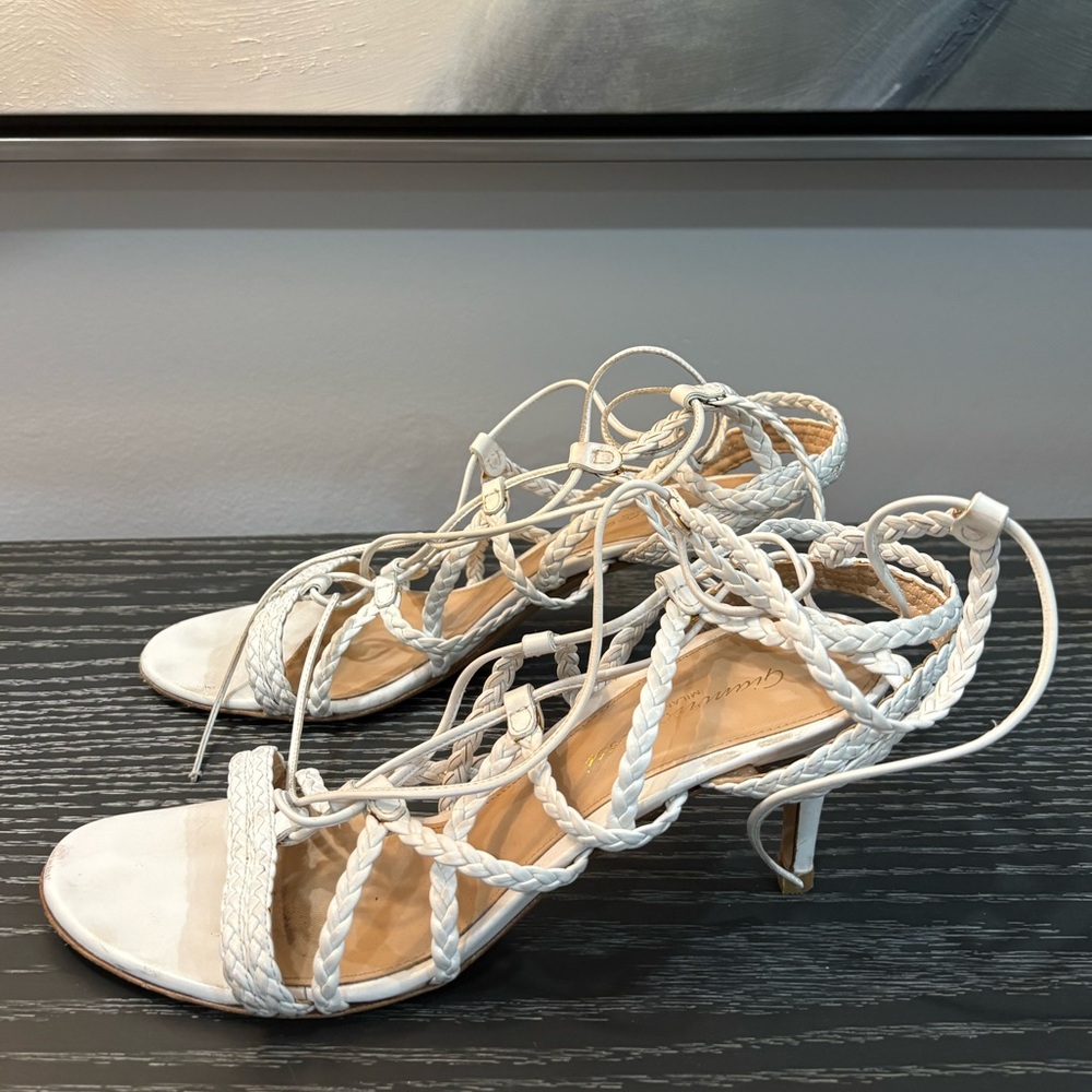 Gianvito Rossi Elegant White Braided Women's Sandals